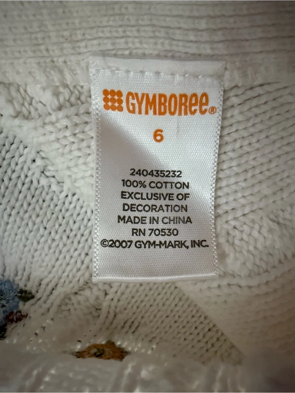 Vintage Sweater Dress Gymboree Equestrian Club Cable Knit Floral School Size 6